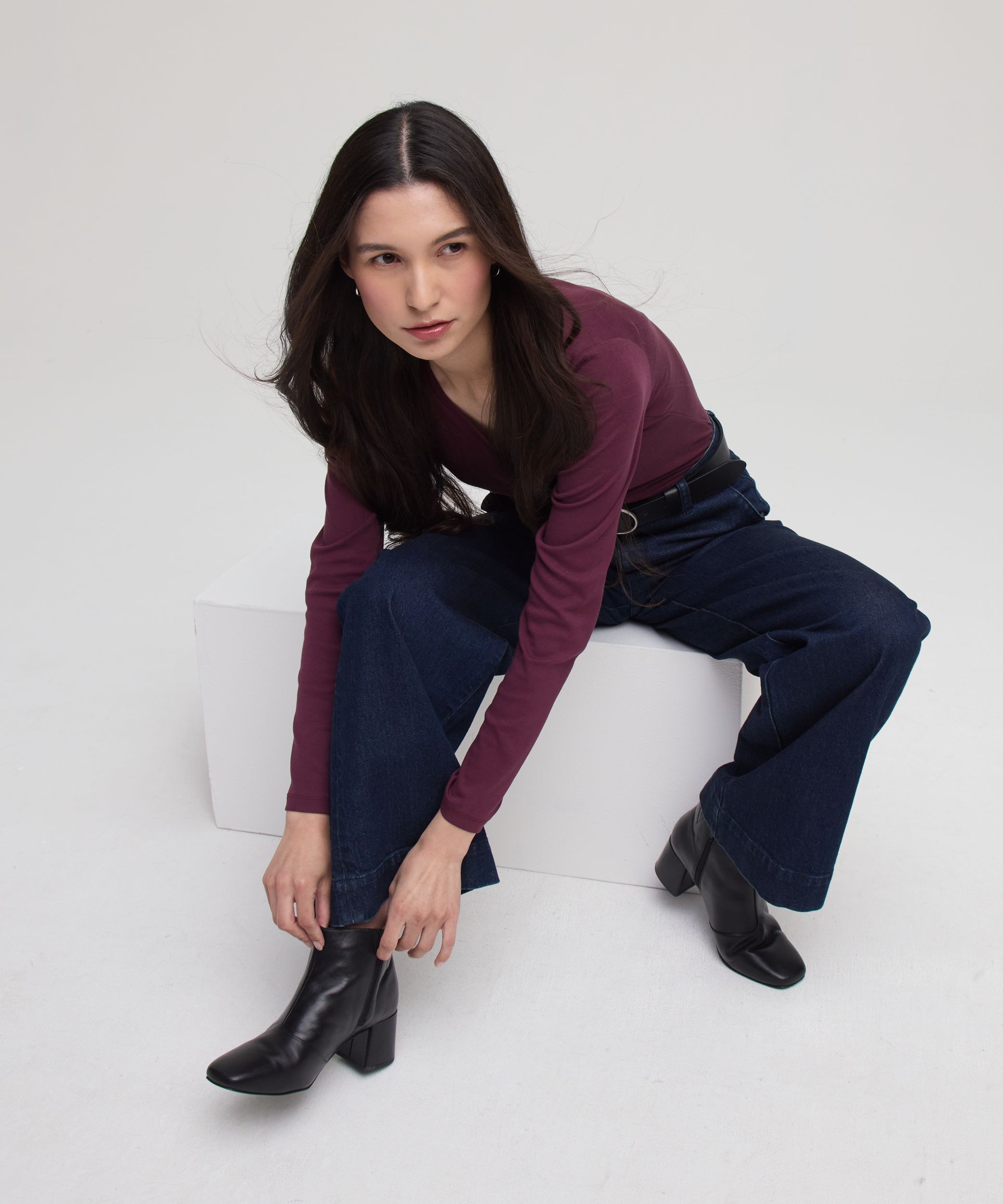 Jean style pantalon à taille haute pour femmes, Denver Hayes