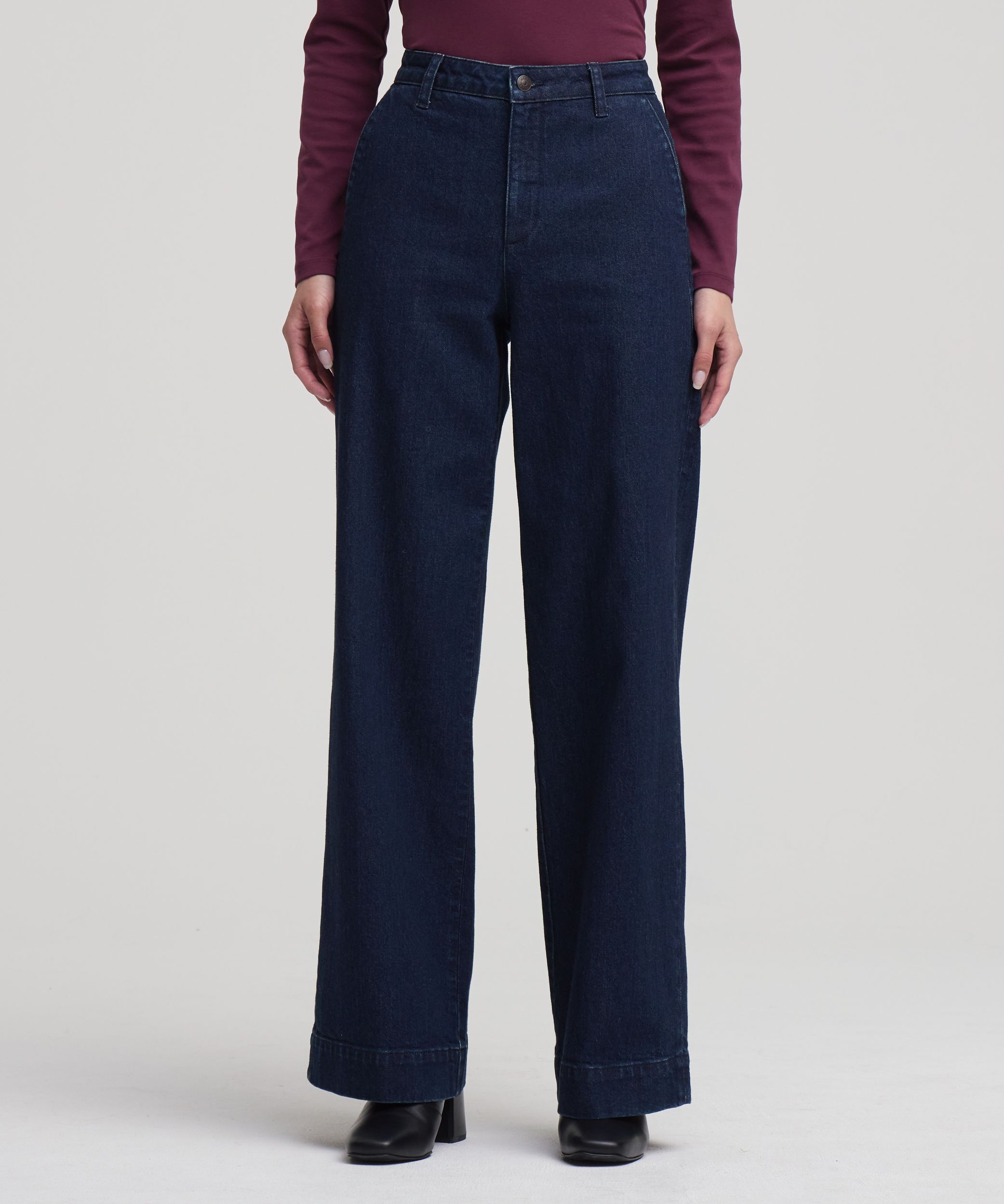 Jean style pantalon à taille haute pour femmes, Denver Hayes