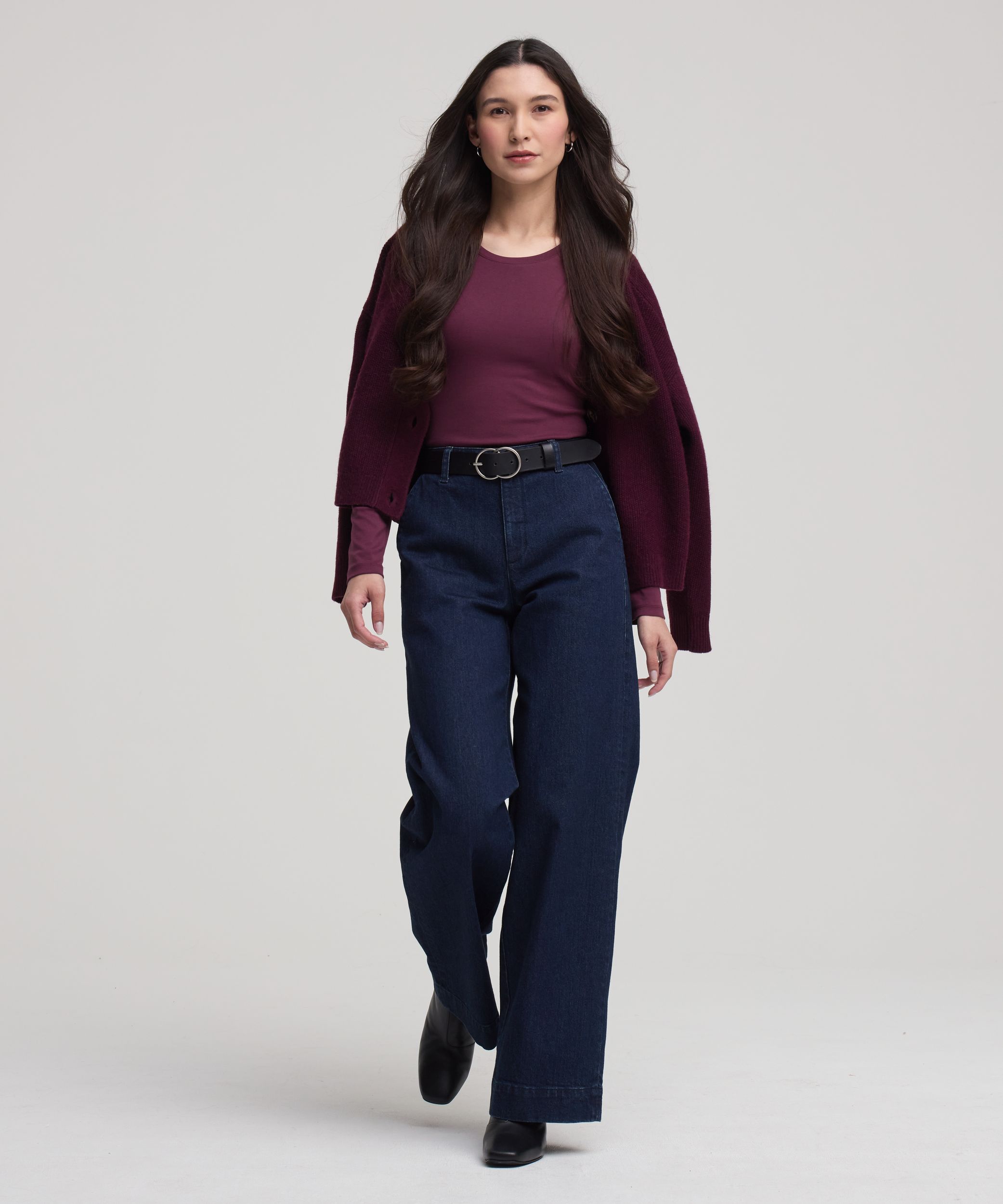 Jean style pantalon à taille haute pour femmes, Denver Hayes