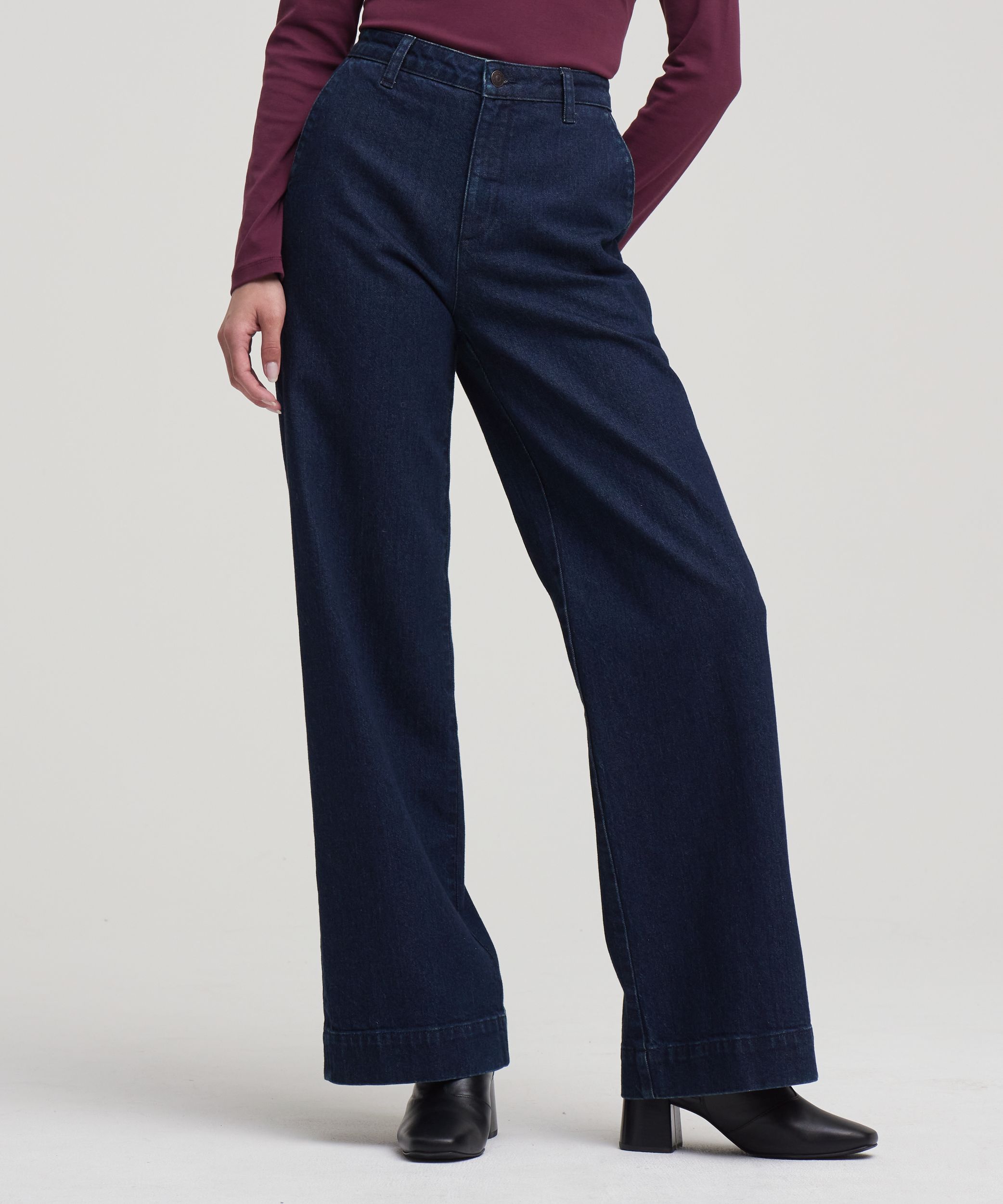 Jean style pantalon à taille haute pour femmes, Denver Hayes