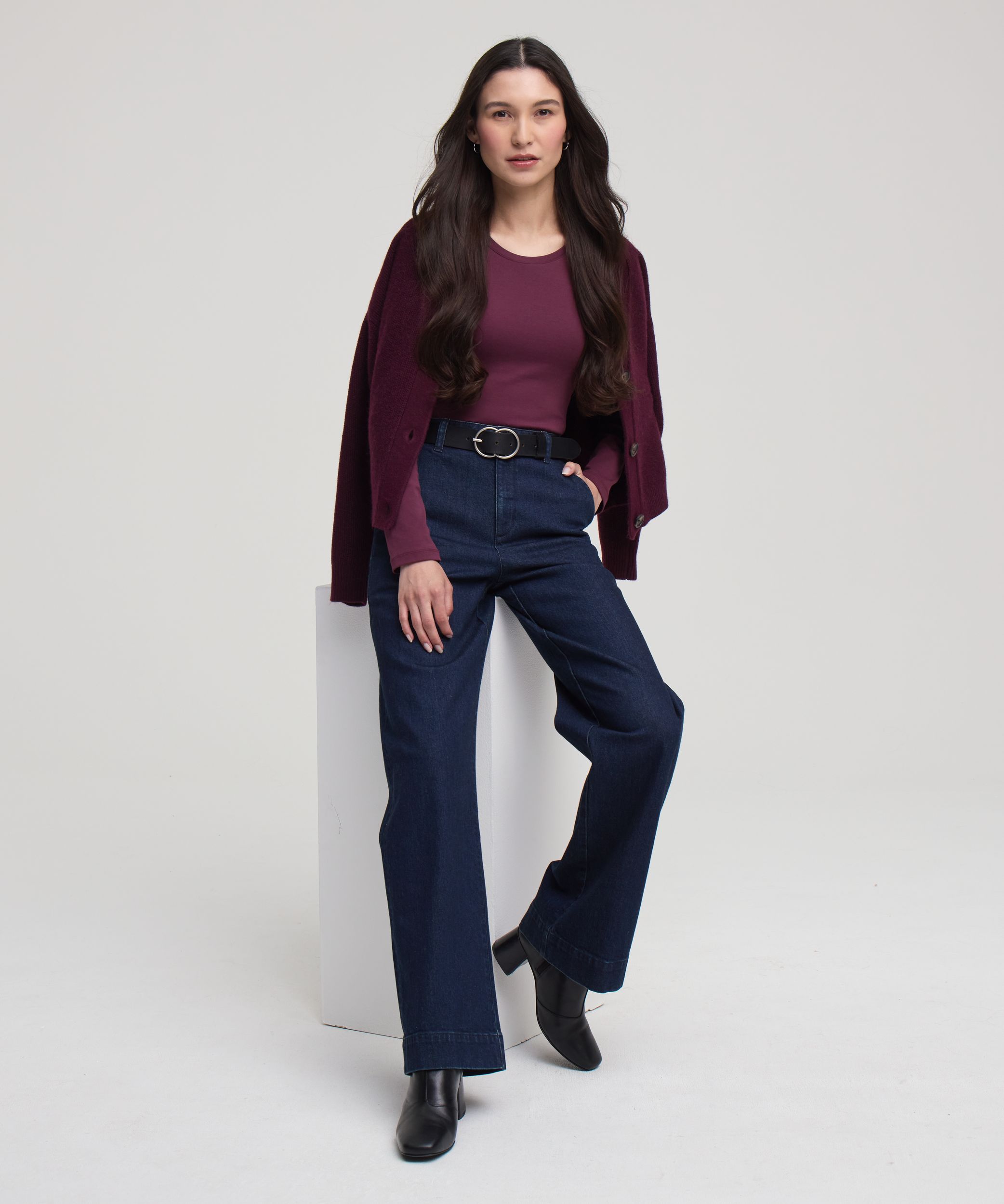 Jean style pantalon à taille haute pour femmes, Denver Hayes