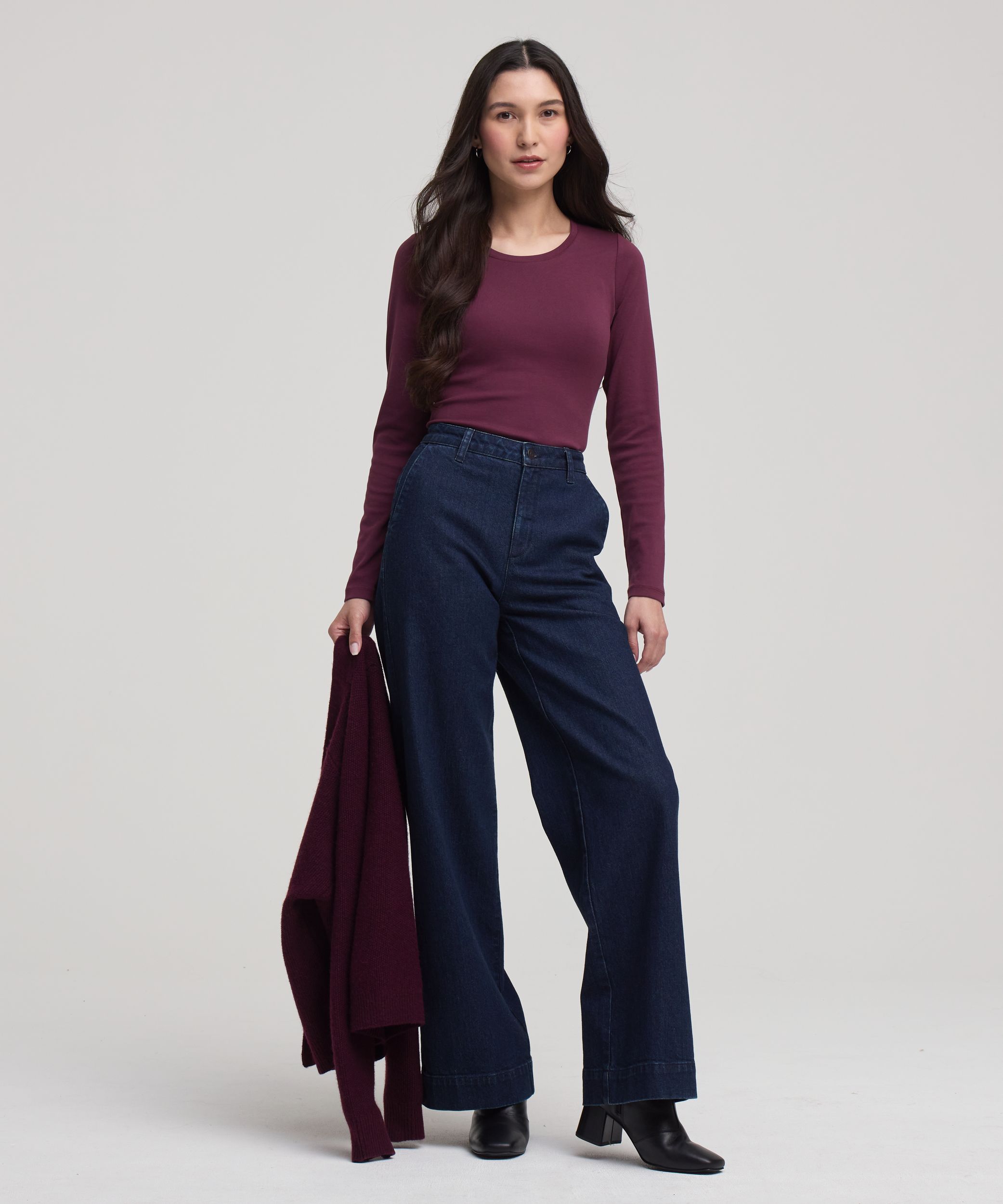 Jean style pantalon à taille haute pour femmes, Denver Hayes