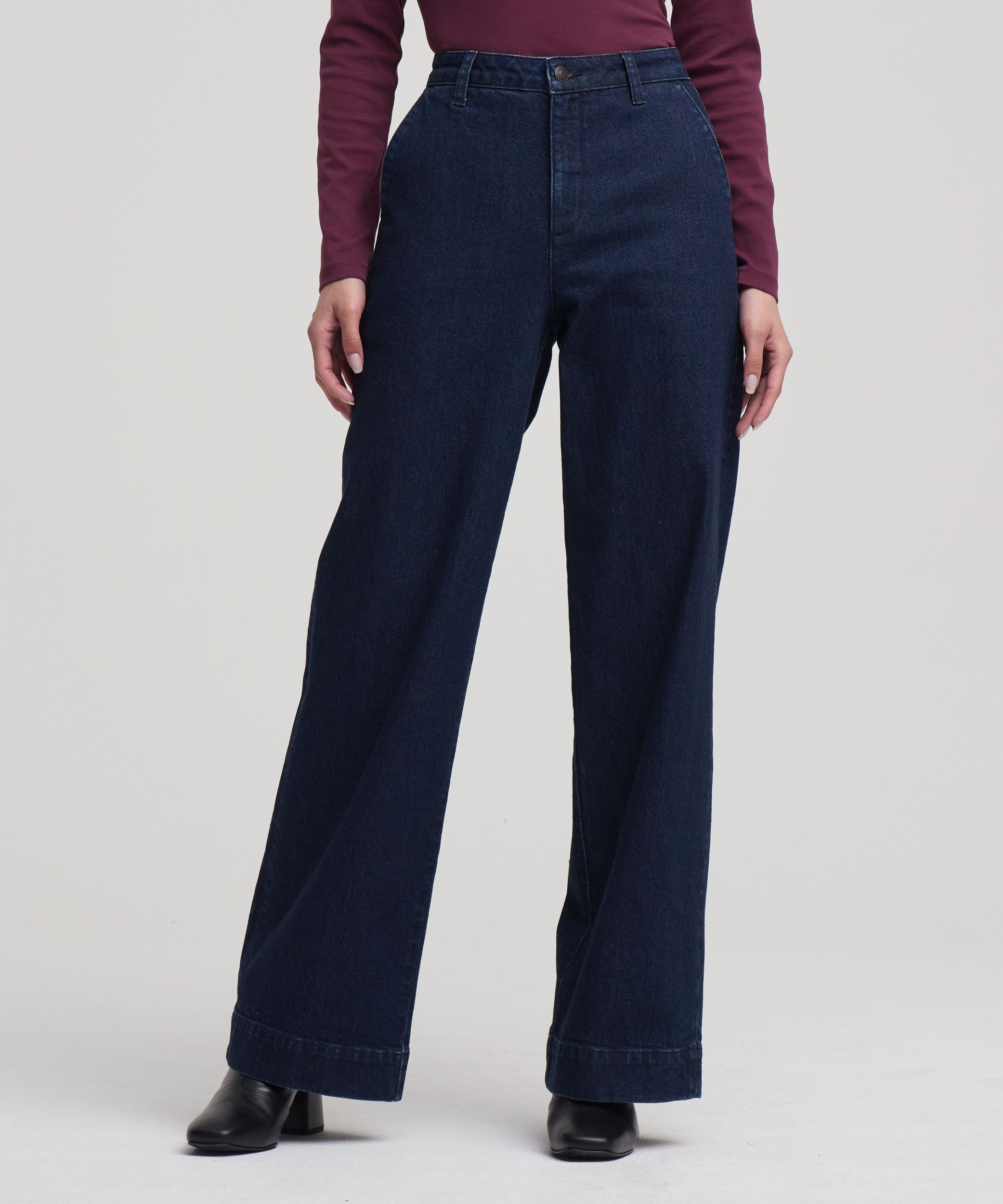 Jean style pantalon à taille haute pour femmes, Denver Hayes