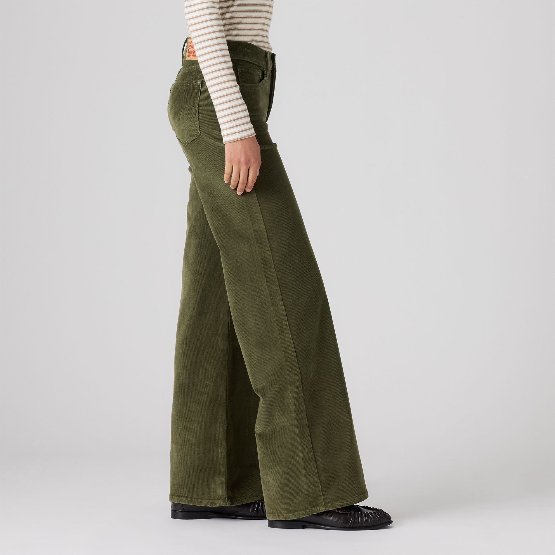 Pantalon en velours côtelé galbant à jambe large pour femmes, 318, Levi’s