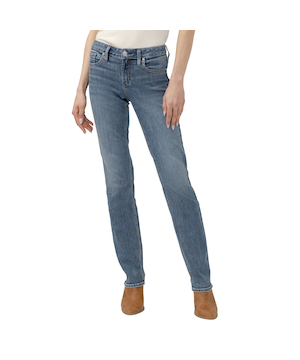 Jean à jambe droite classique pour femmes, Elyse, Silver