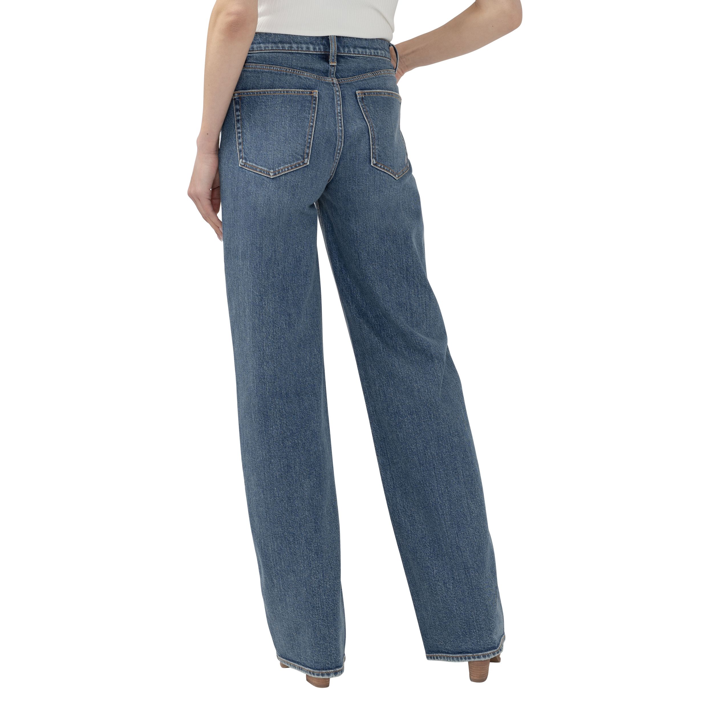 Silver Women's V-Front Curve Wide Leg Jeans