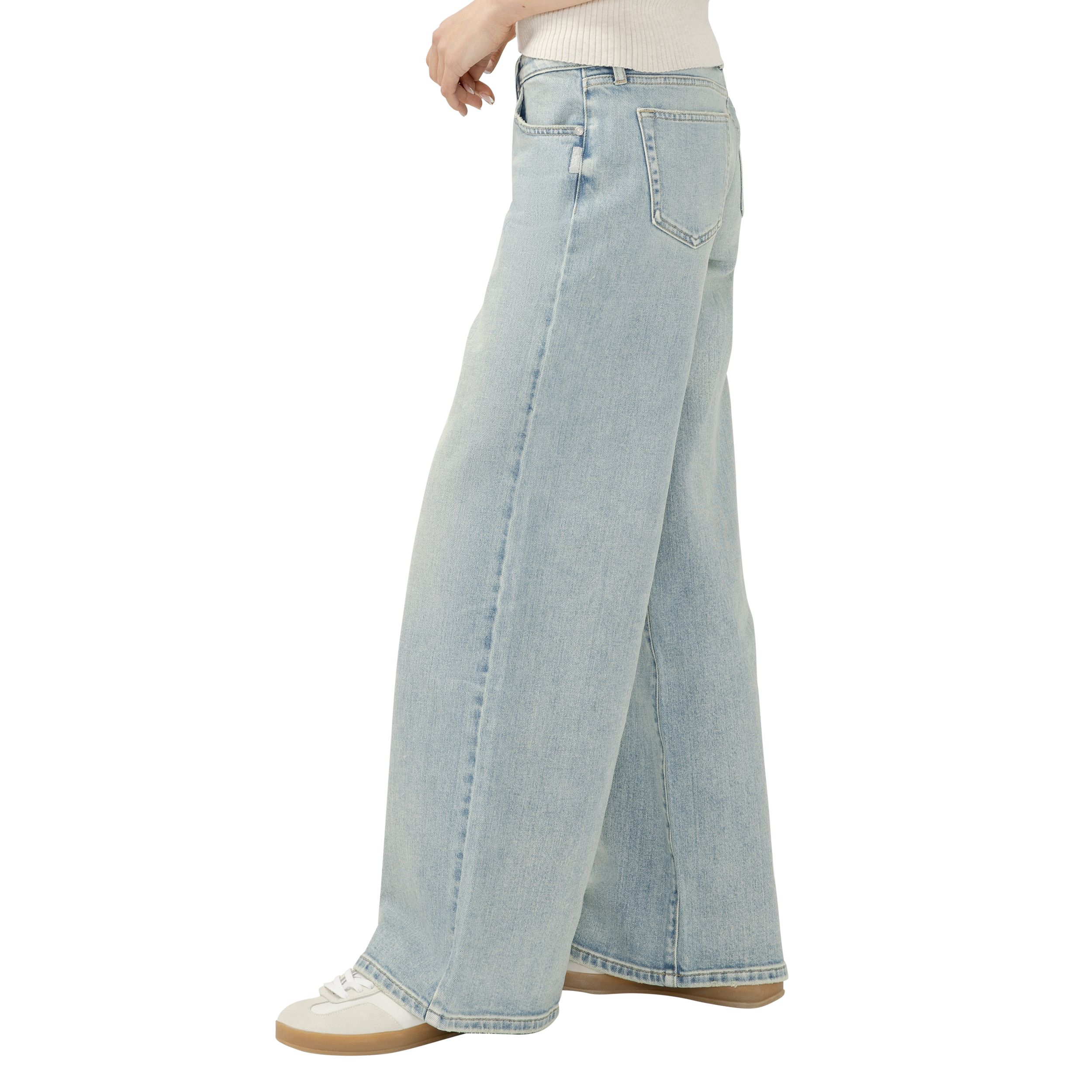 Silver Women's Low Rise Baggy Jeans
