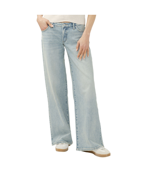Silver Women's Low Rise Baggy Jeans