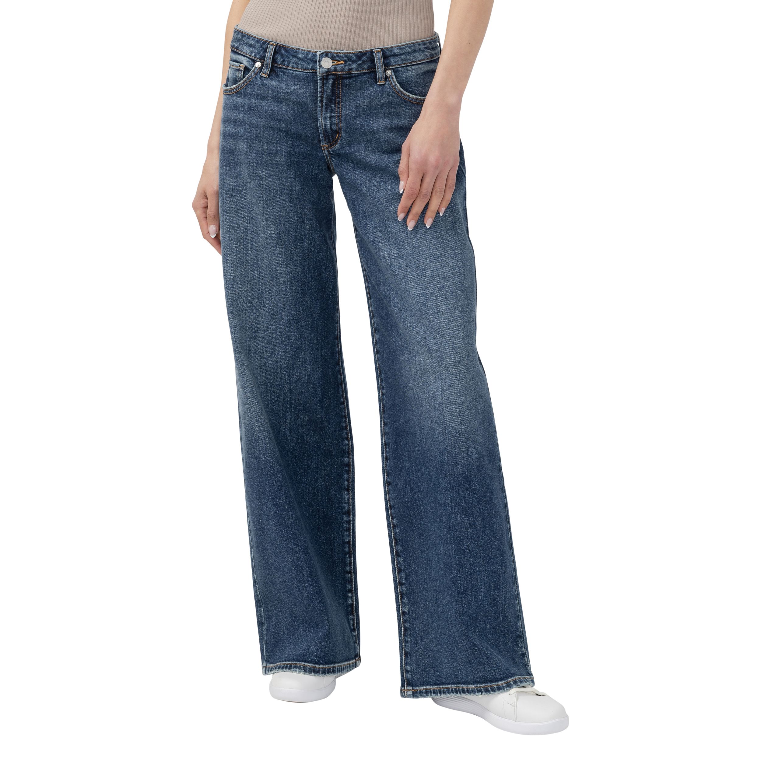 Silver Women's Low Rise Baggy Jeans