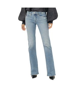 Jean semi-évasé pour femmes, Suki, Silver