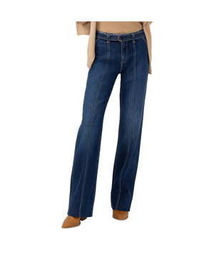 Jean style pantalon avec ceinture pour femmes, Avery, Silver