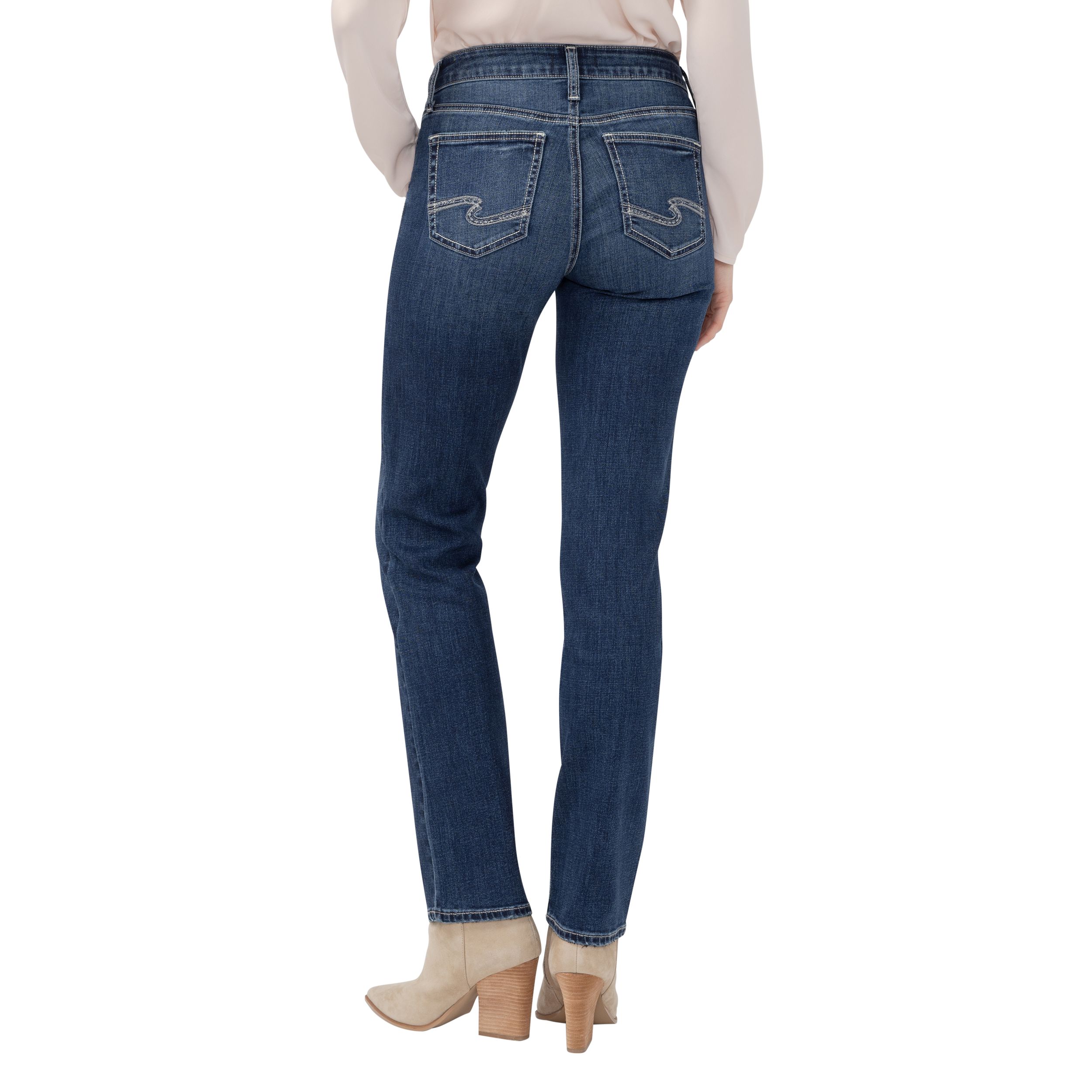 Jean à jambe droite classique pour femmes, Suki, Silver