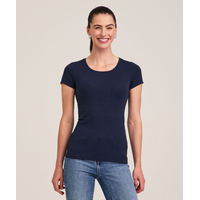 T-shirt ajusté à col ras du cou pour femmes~ Denver Hayes