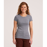 T-shirt ajusté à col ras du cou pour femmes, Denver Hayes