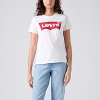 Levi's Women's Batwing Graphic The Perfect Tee T Shirt - White