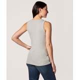 Débardeur Henley ajusté pour femmes Back_Angled_Right