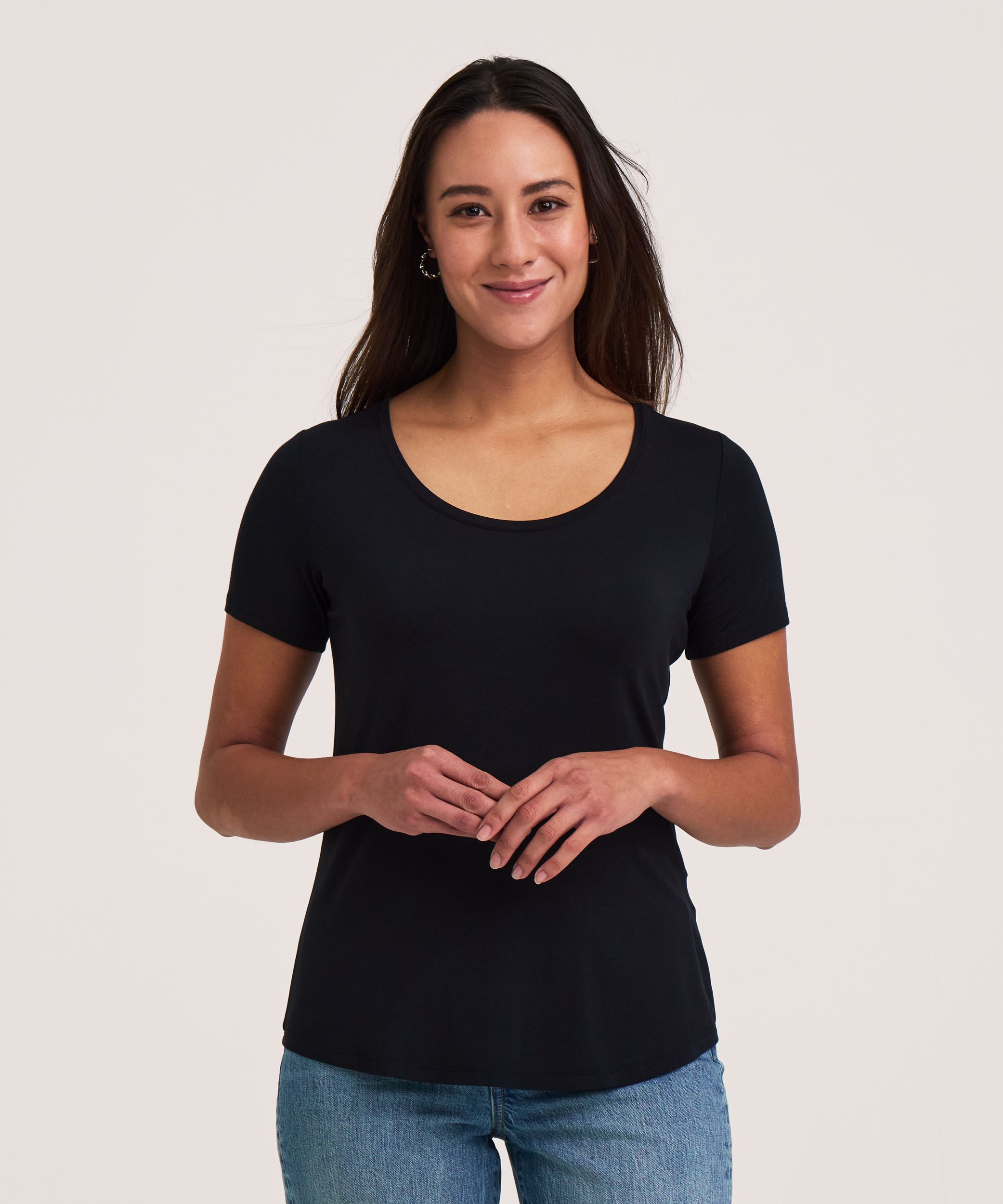 Denver Hayes Women's Relaxed Fit Scoop Neck T-Shirt