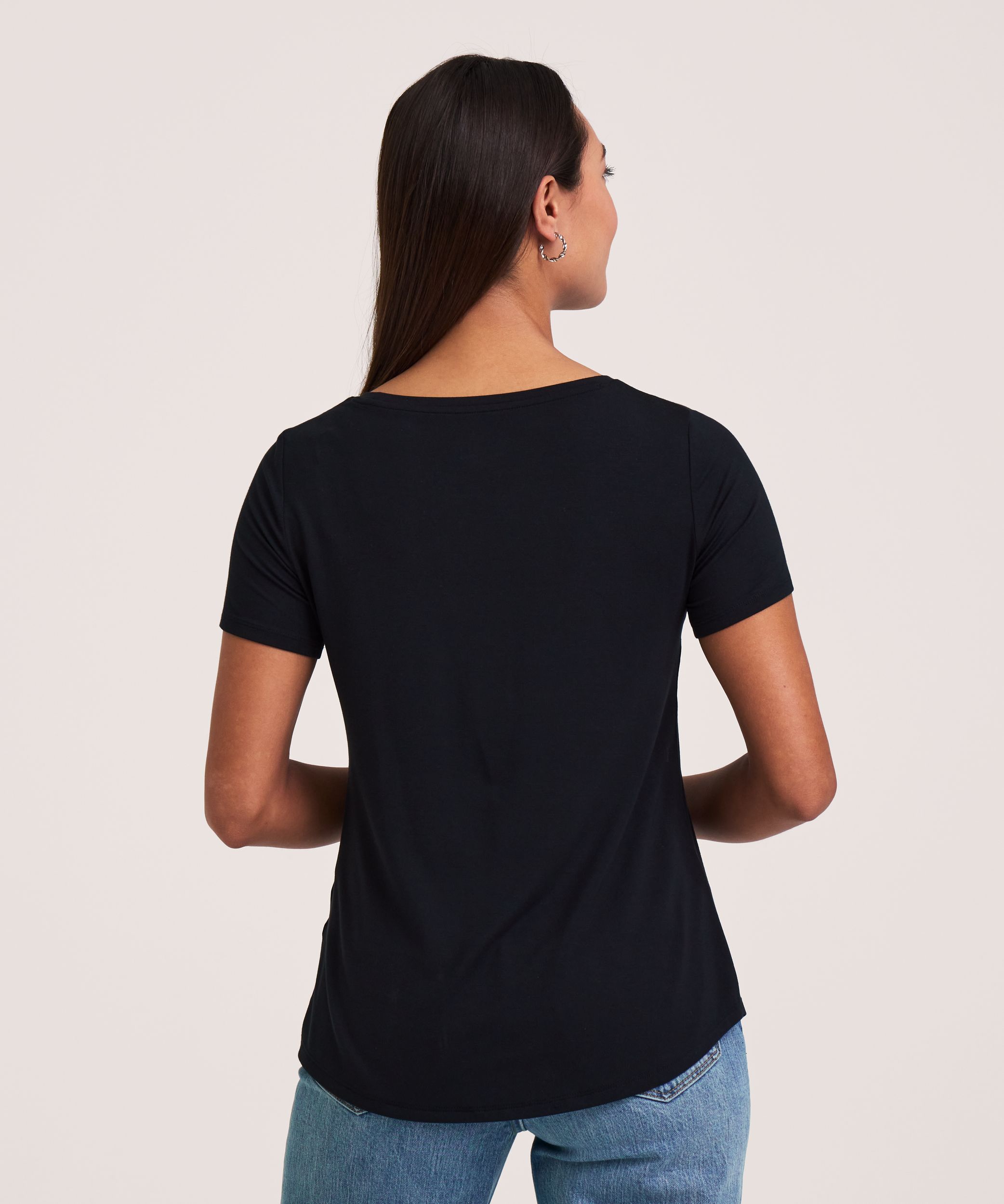 Denver Hayes Women's Relaxed Fit Scoop Neck T-Shirt