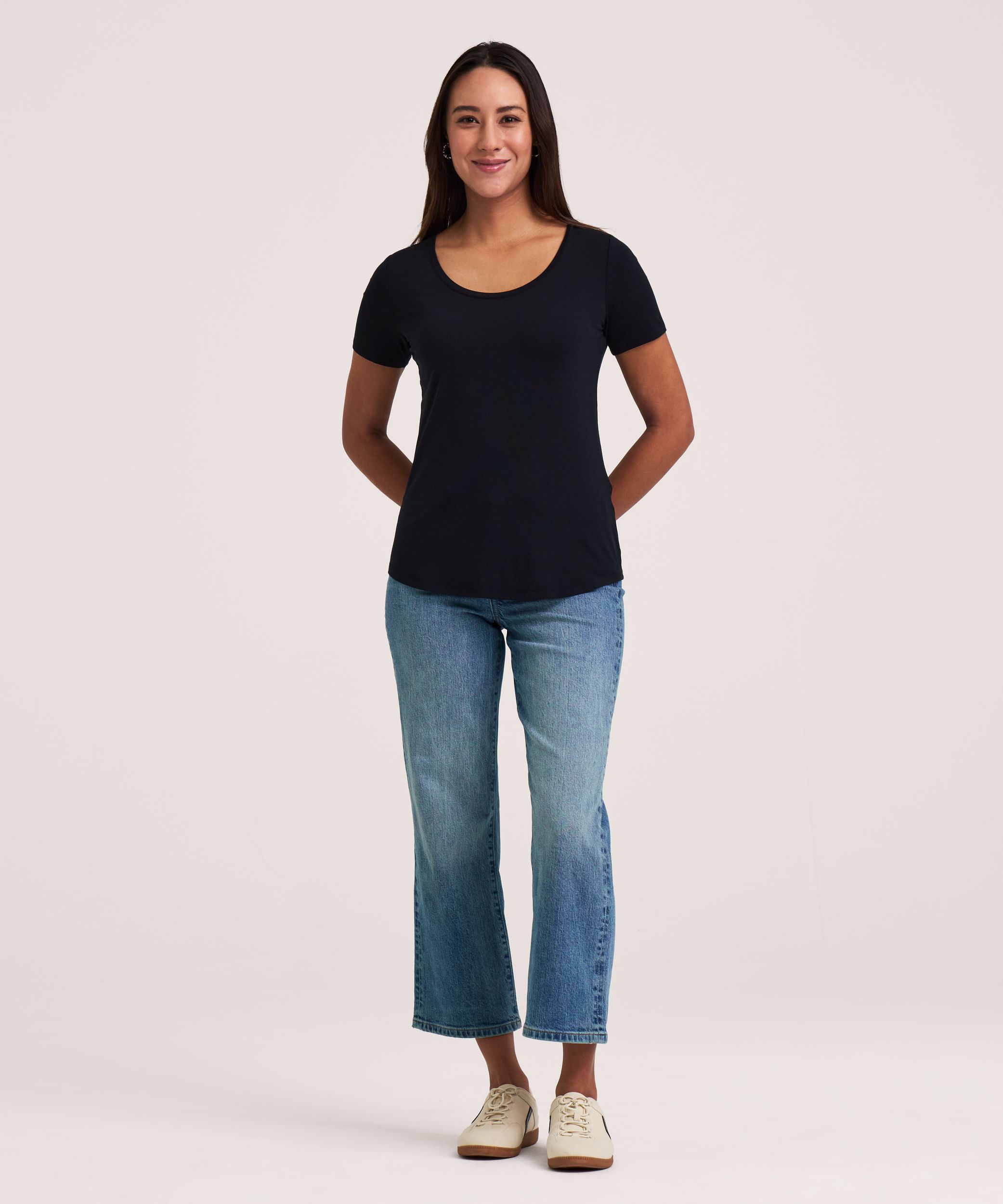 Denver Hayes Women's Relaxed Fit Scoop Neck T-Shirt
