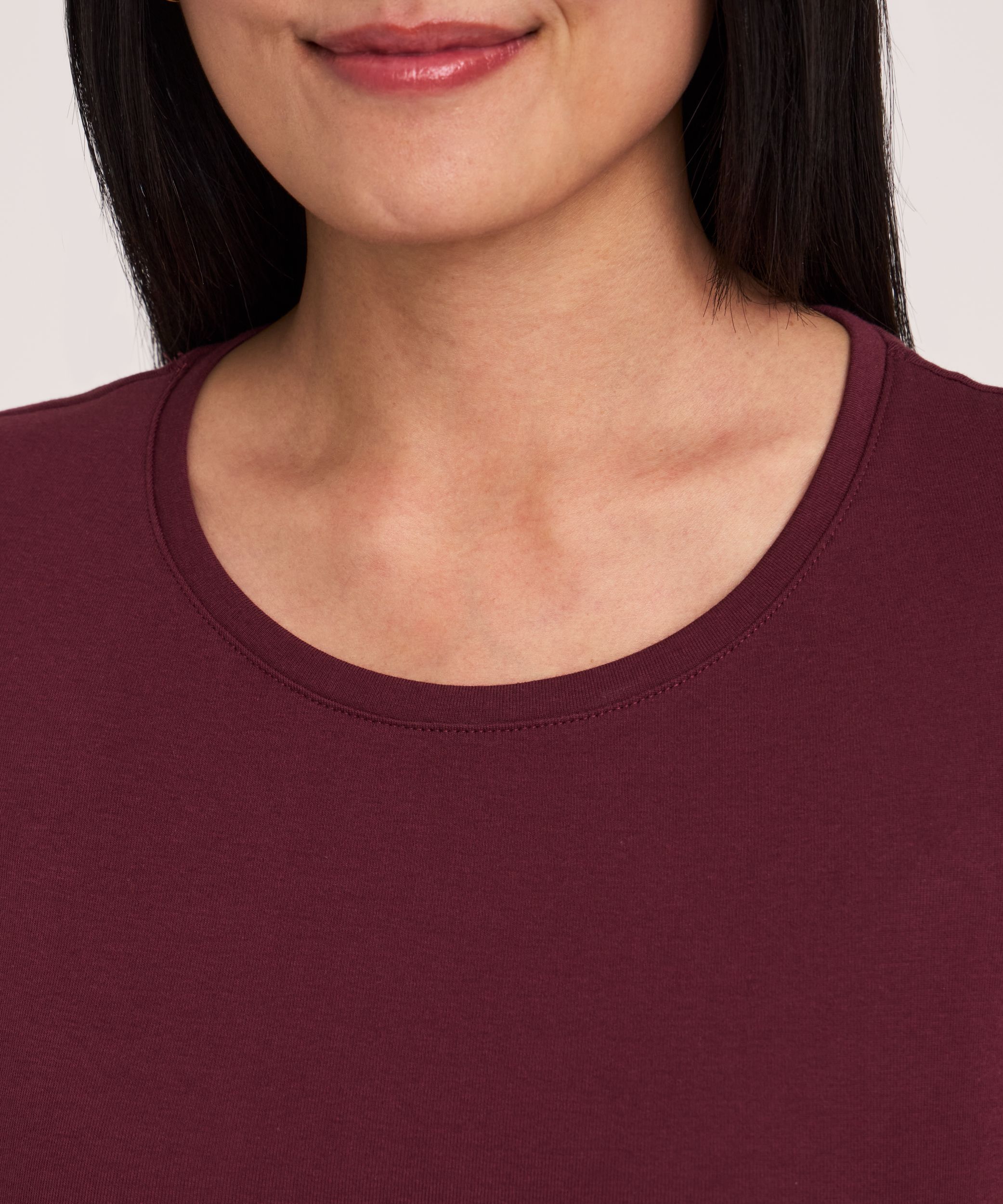 T-shirt ajusté à col ras du cou pour femmes, Denver Hayes