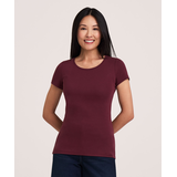 T-shirt ajusté à col ras du cou pour femmes, Denver Hayes