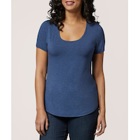 Denver Hayes Women's Relaxed Fit Scoop Neck T Shirt Front_Flat