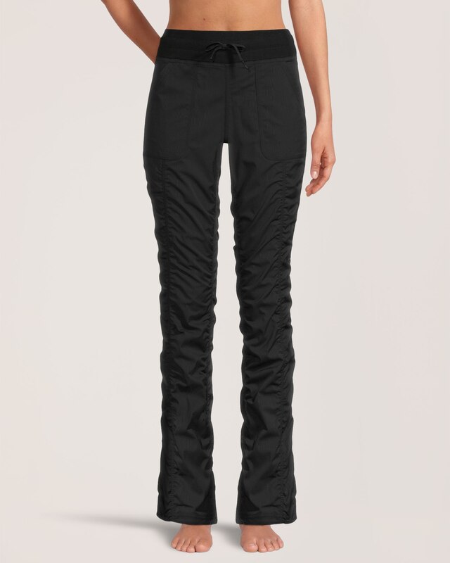 Shambhala Women's Mid Rise Ruched Woven Active Pants Marks