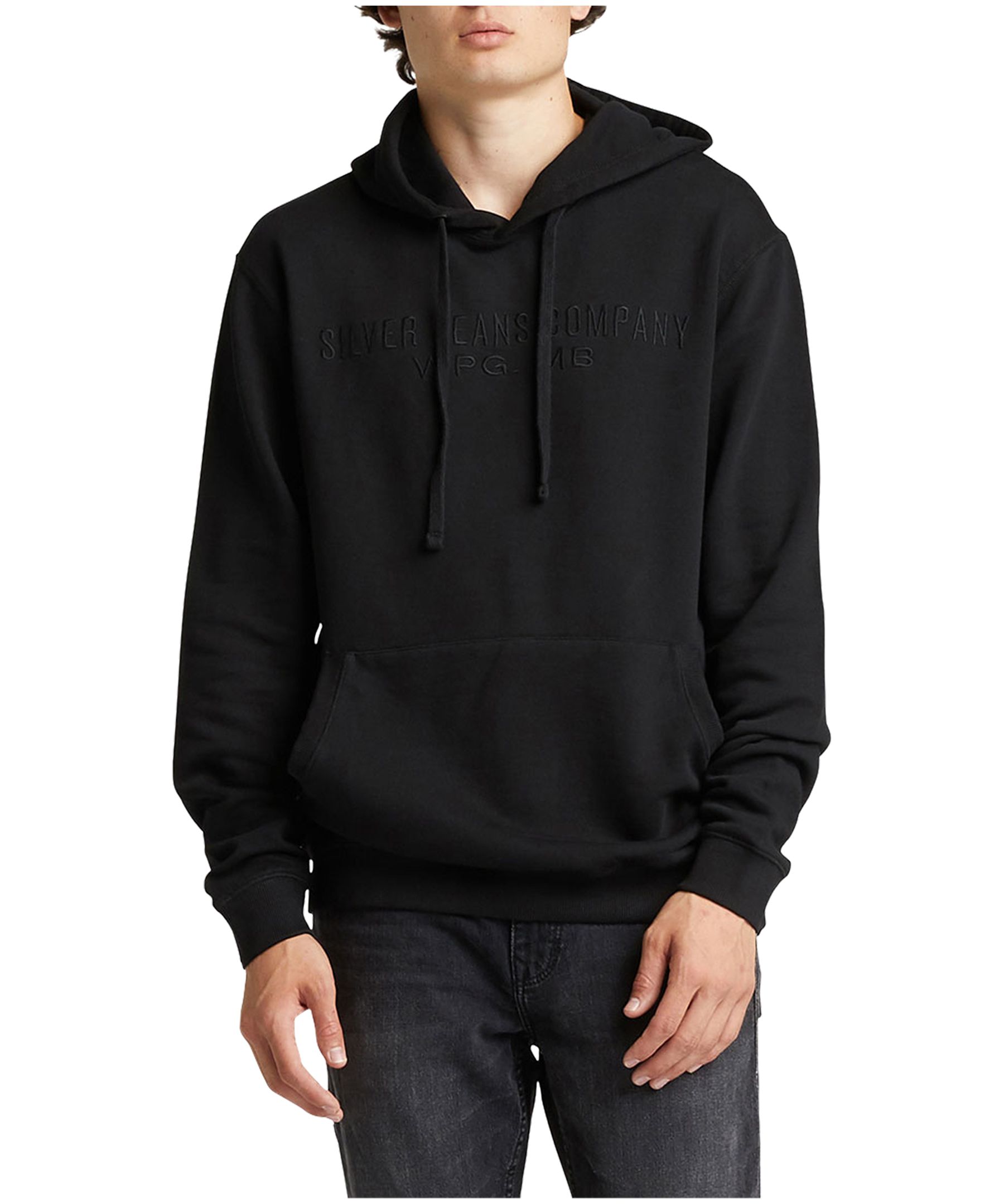 Chandail graphique unisexe en molleton à capuche, Allenby, Silver