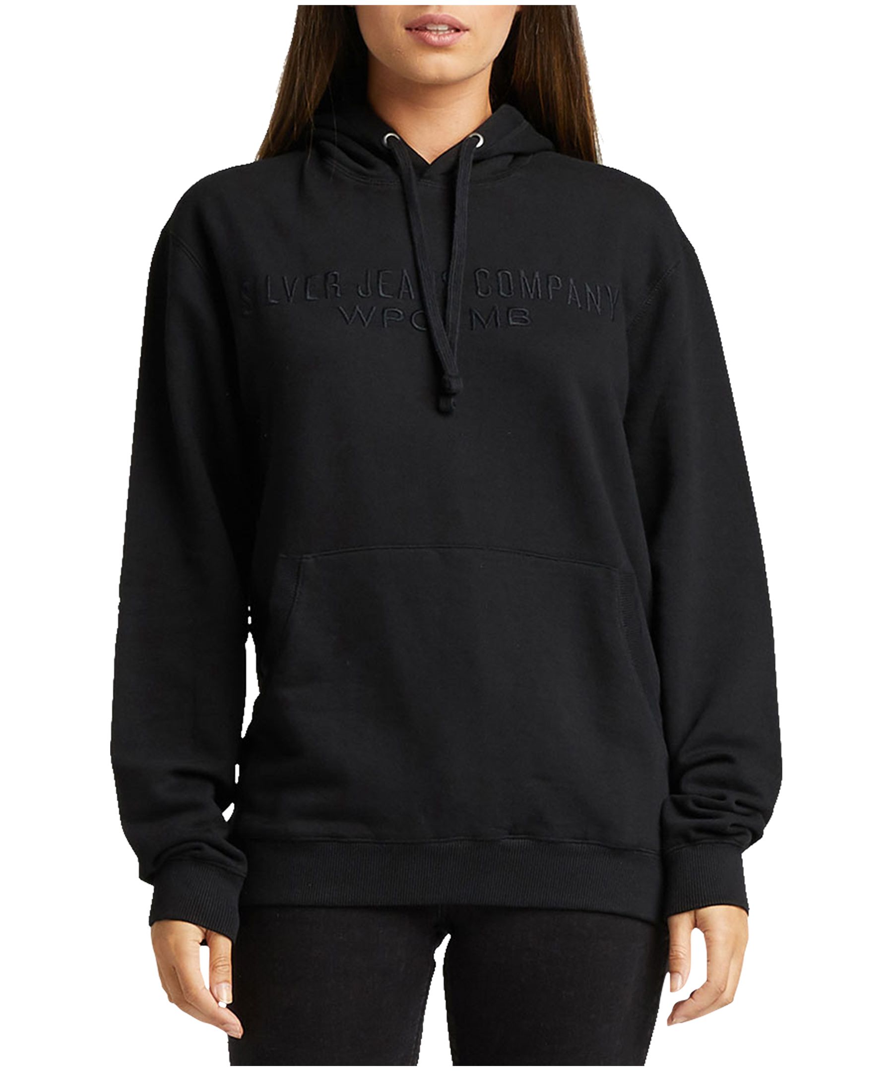 Chandail graphique unisexe en molleton à capuche, Allenby, Silver