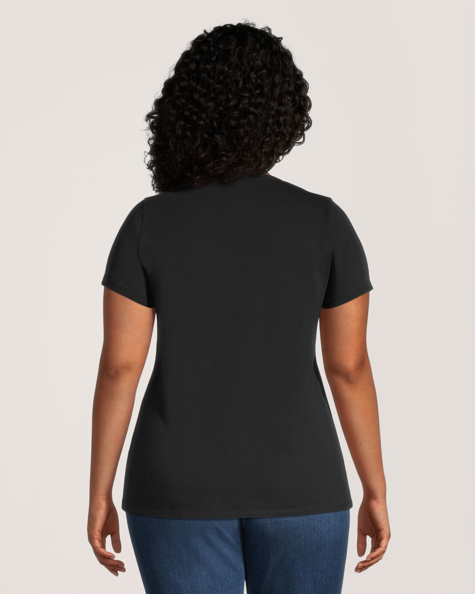 T-shirt semi-ajusté à encolure en V pour femmes, Denver Hayes