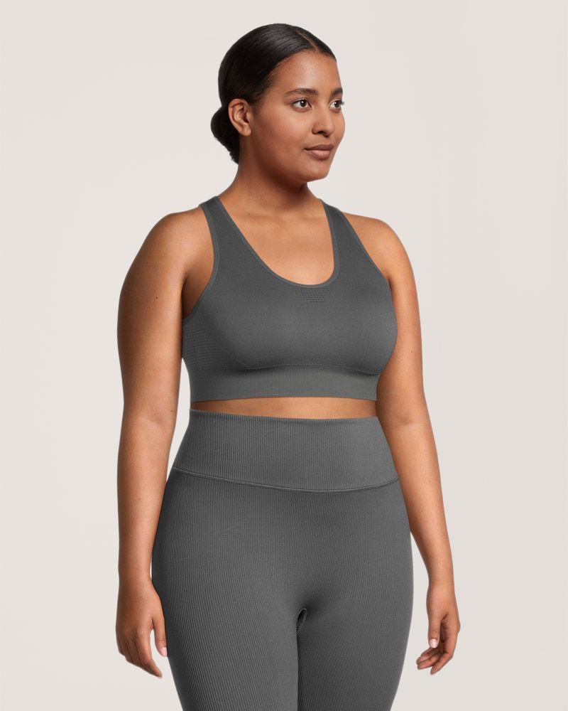 Soutien-gorge côtelé confortable sans coutures pour femmes, Live-In Confidence, Shambhala