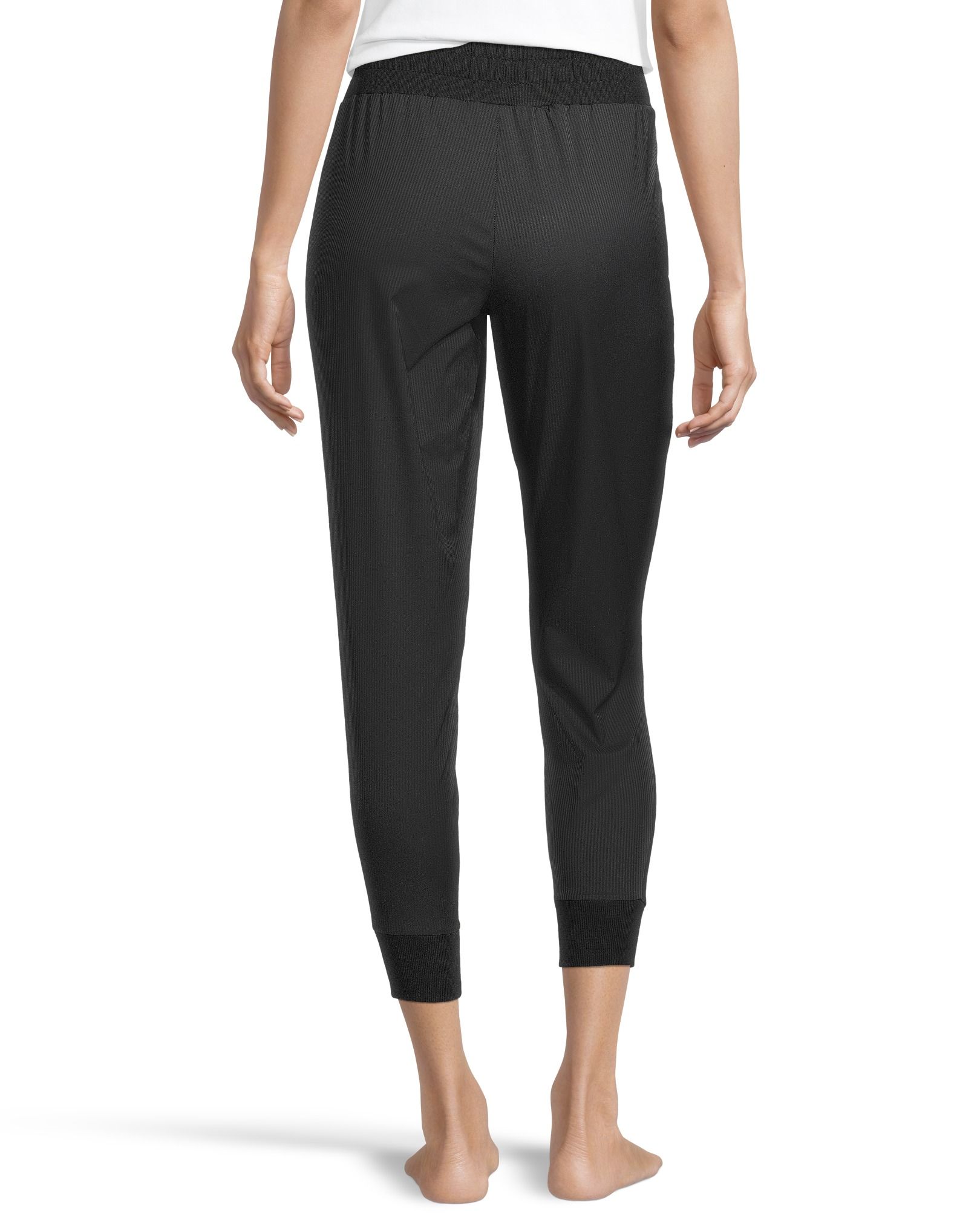HIIT cropped joggers with drawstring ruching in black