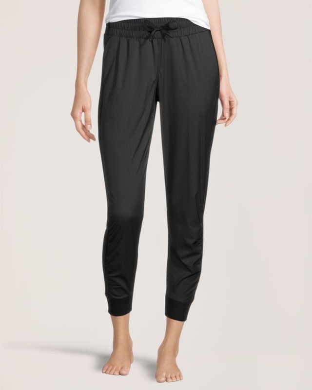 Shambhala Women's Mid Rise Ruched Woven Active Jogger Pants