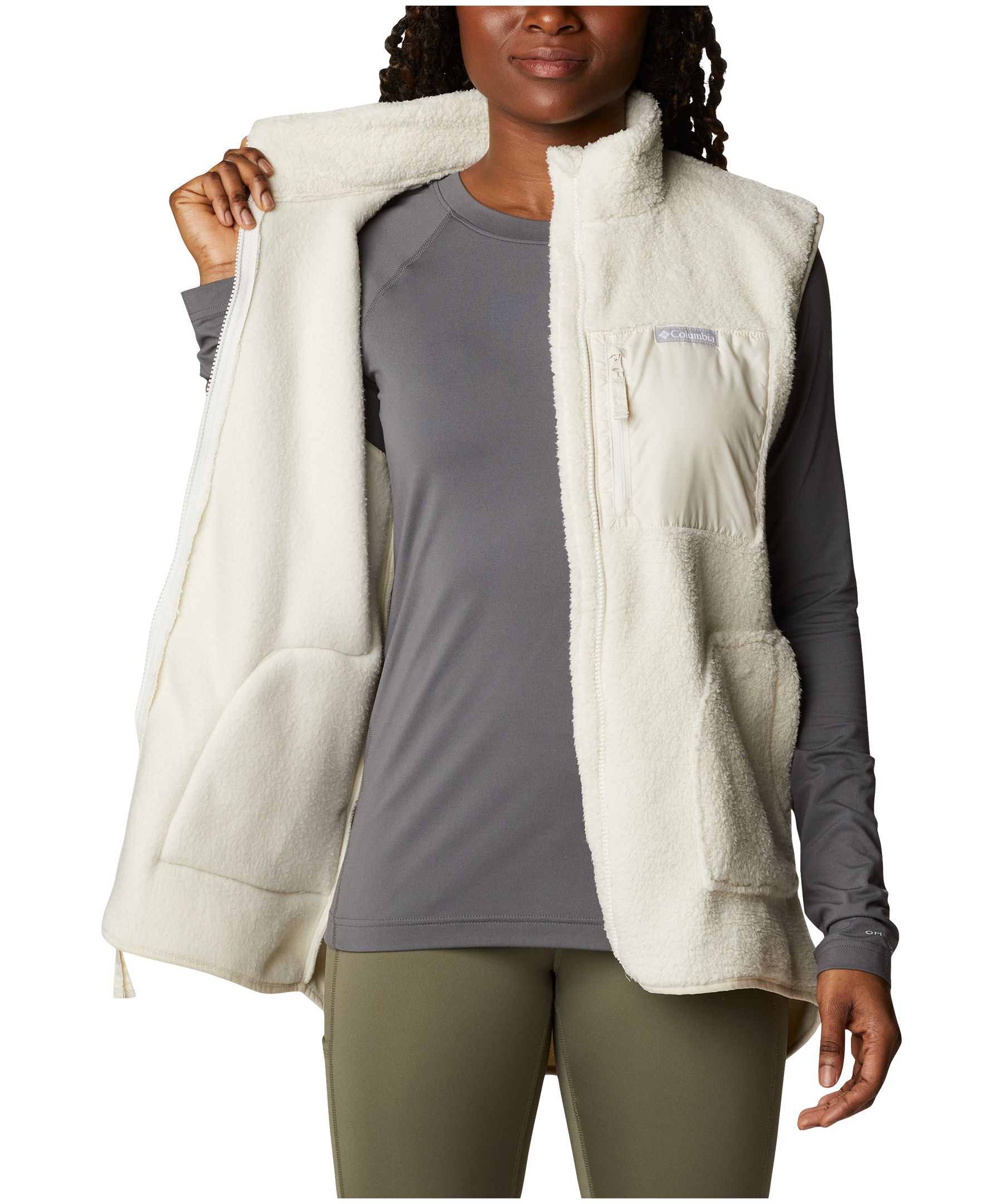 Columbia Women s Holly Hideaway Sherpa Vest Marks