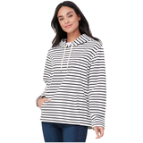 Chandail en molleton rayé pour femmes, Lois, Coleen Front_Angled_Left