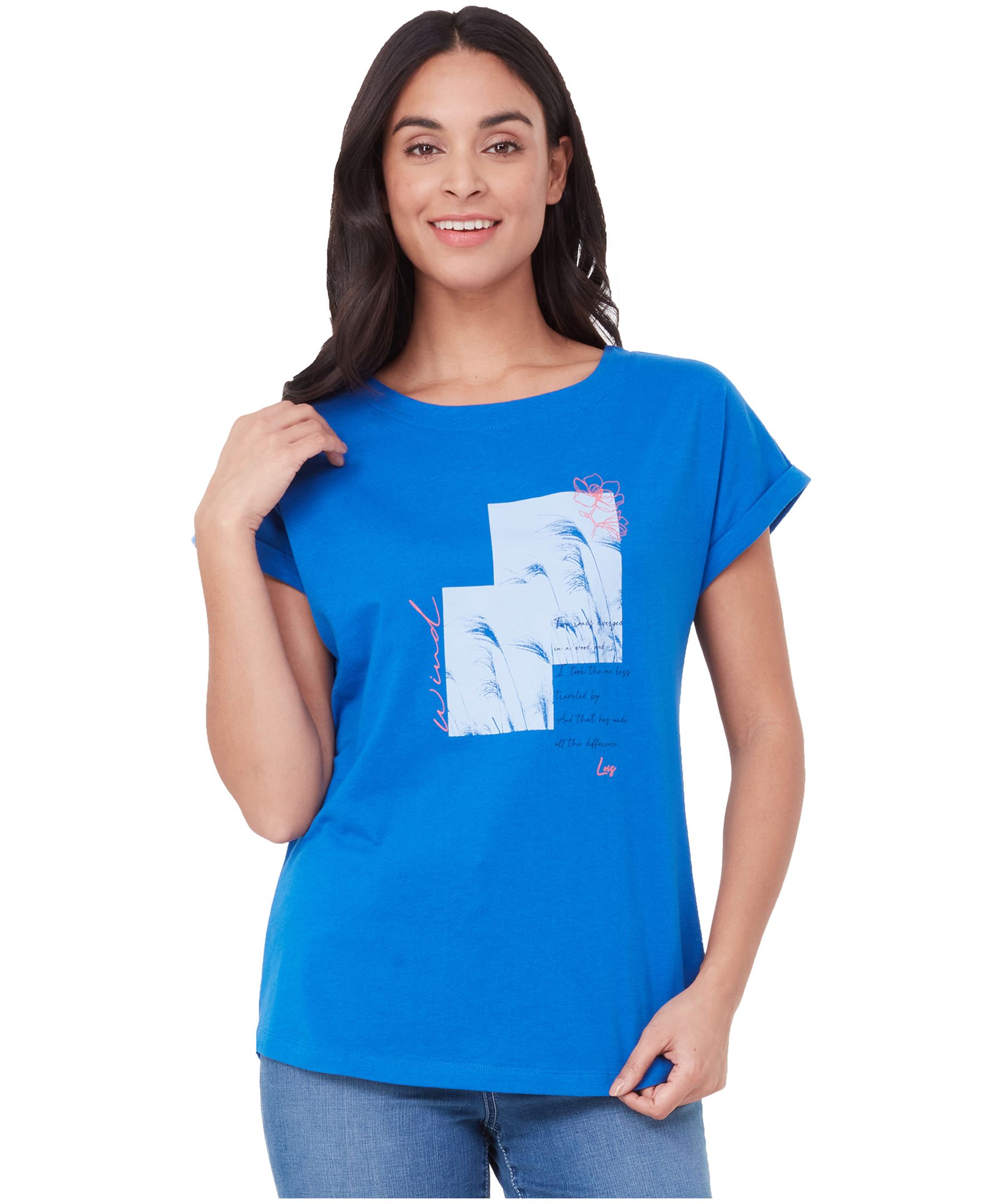 Lois Women's Polly Print T Shirt