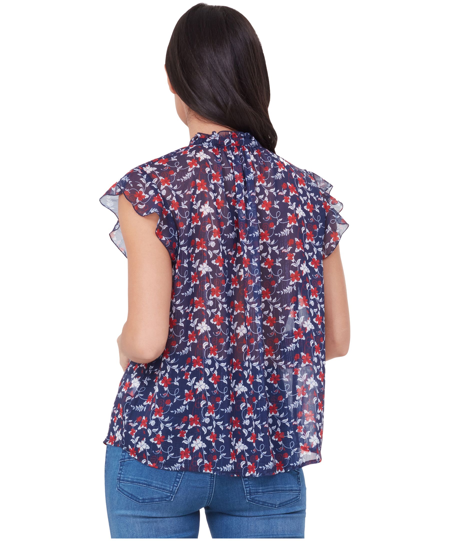 Blouse à manches volantées pour femmes, Lois, Paige