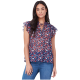 Blouse à manches volantées pour femmes, Lois, Paige Front_Flat