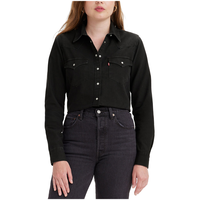 Levi's Women's Ultimate Western Button Up Shirt - Black Front_Flat