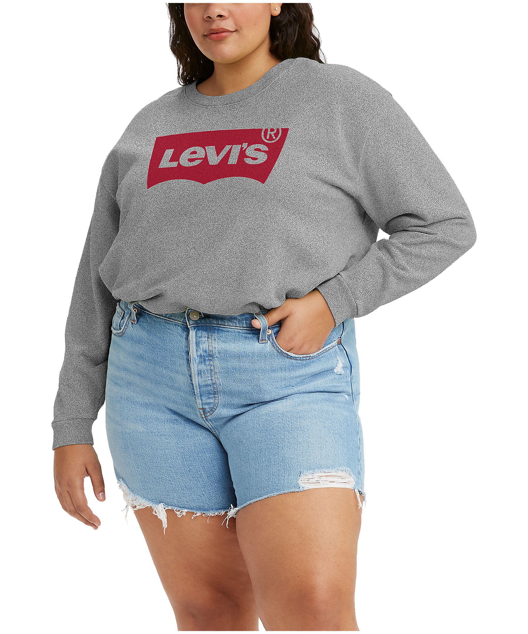 Plus size 2025 grey sweatshirt