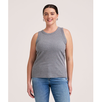 Débardeur semi-ajusté en tricot côtelé et à col montant pour femmes, Denver Hayes