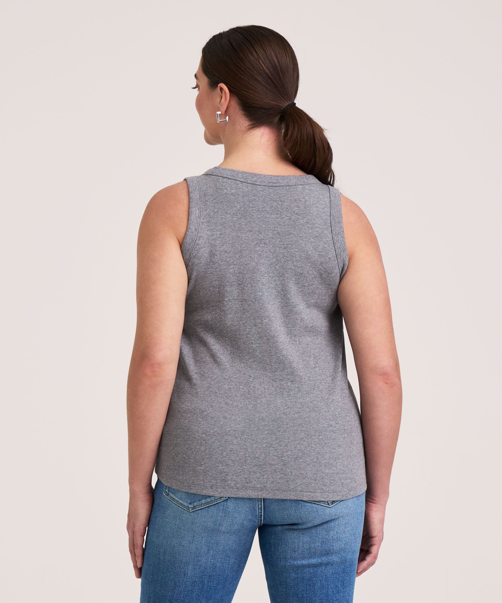Denver Hayes Women's Semi-Fitted High Neck Rib Tank