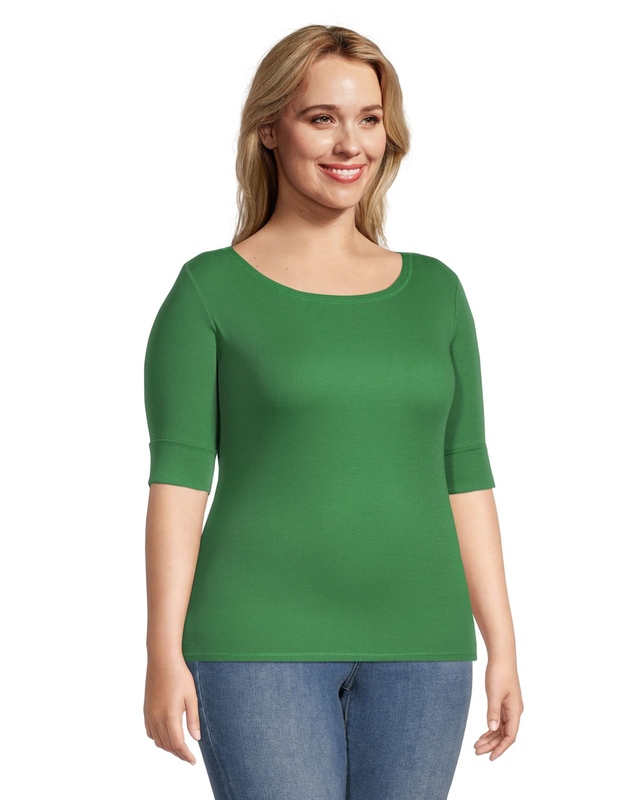 Women's Three Quarter Sleeve Boatneck Shirt Marks