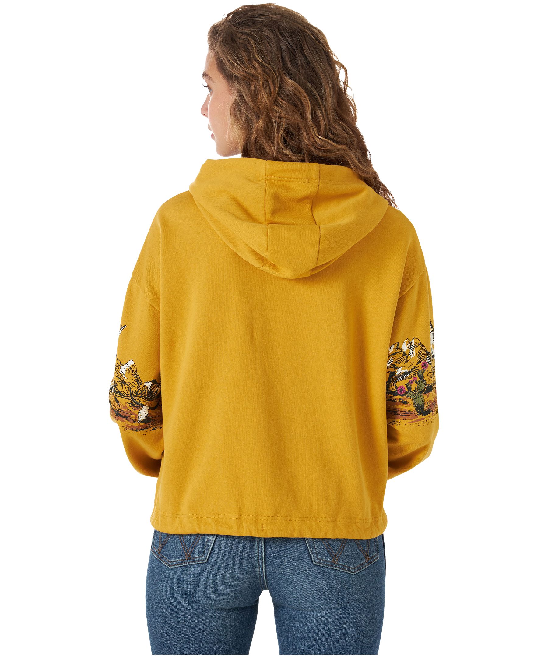 Wrangler Women's Retro Western Cropped Hoodie Sweatshirt