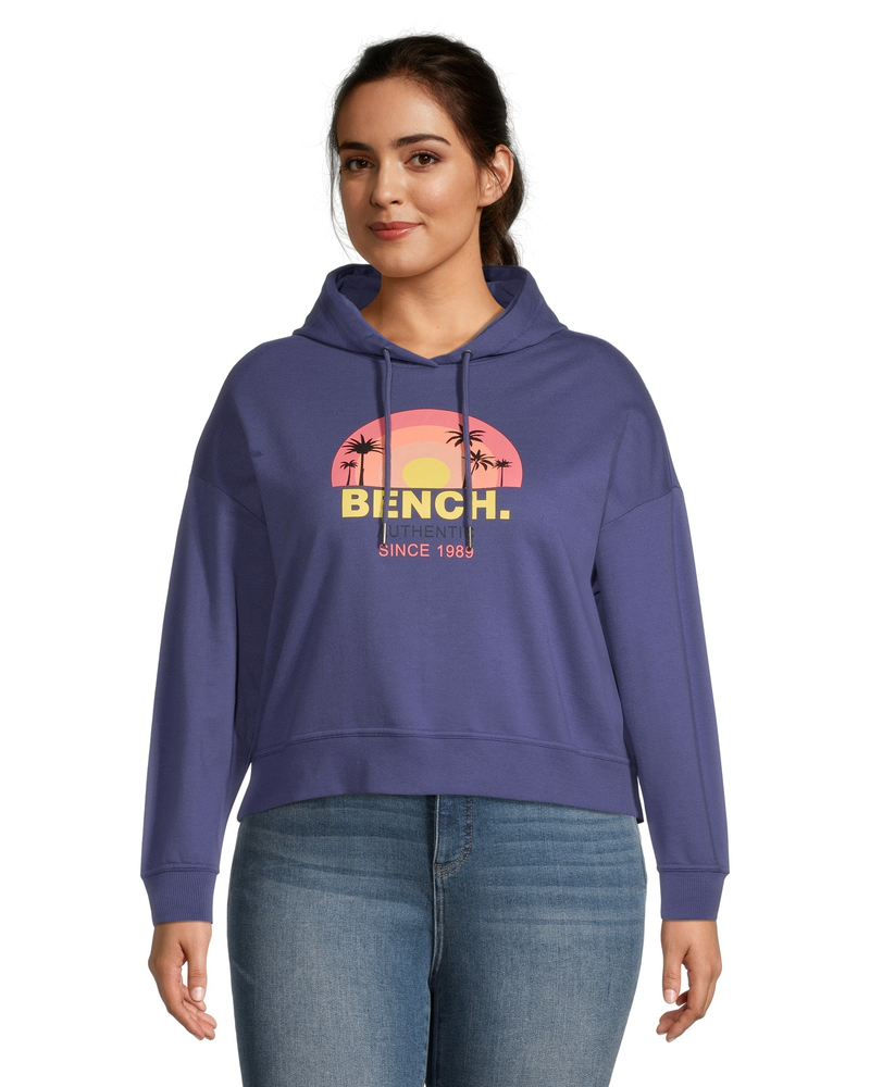 Bench Women s French Terry Cropped Hoodie Sweatshirt Marks