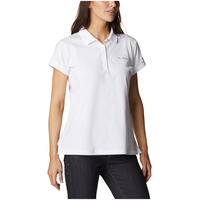 Polo piqué à manches courtes avec protection Omni-Shade pour femmes, Lakeside Trail, Columbia Front_Three_Fourths_Angled_Right