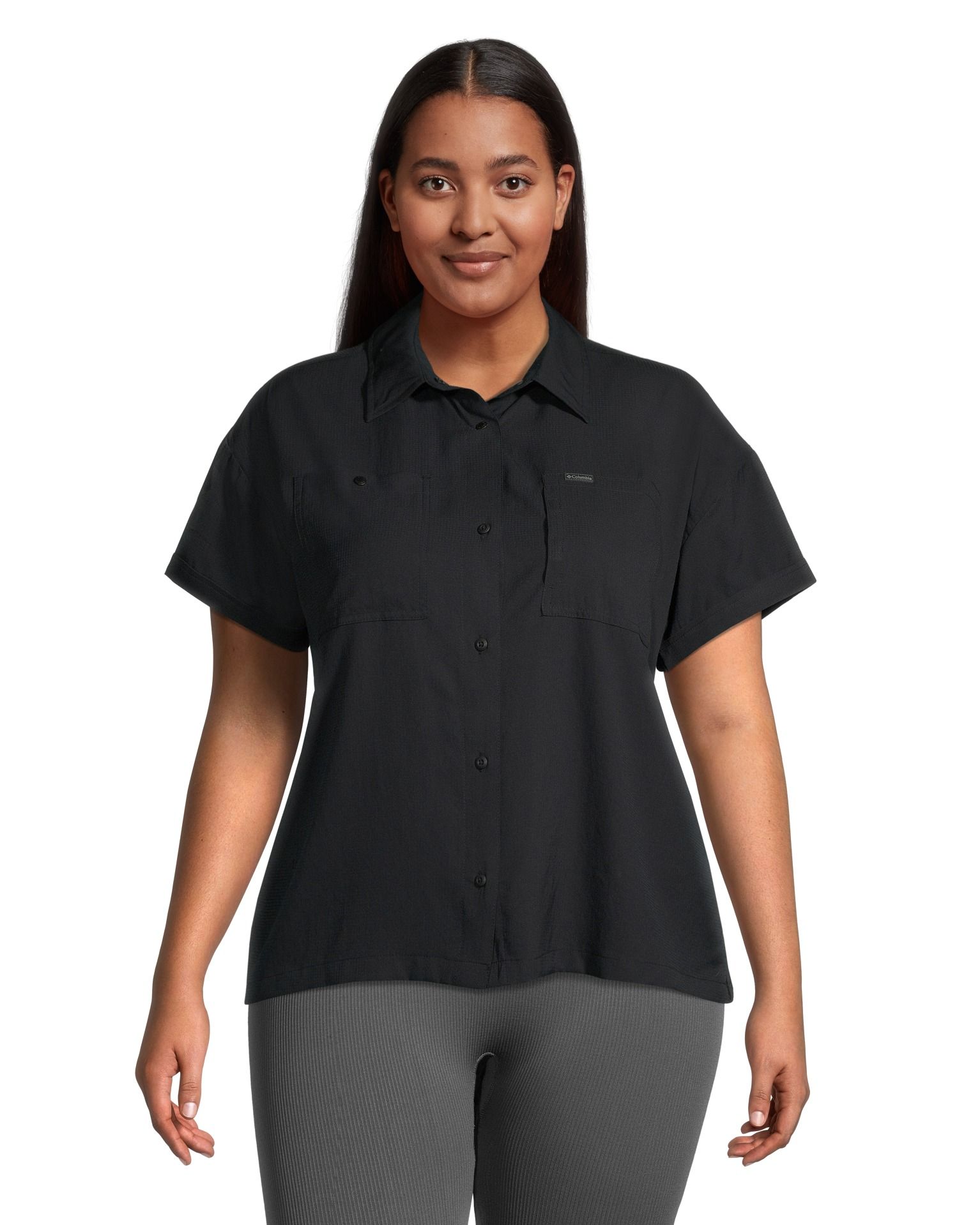 Chemise boutonnée à manches courtes avec protection Omni-Shade pour femmes, Columbia, Silver Ridge
