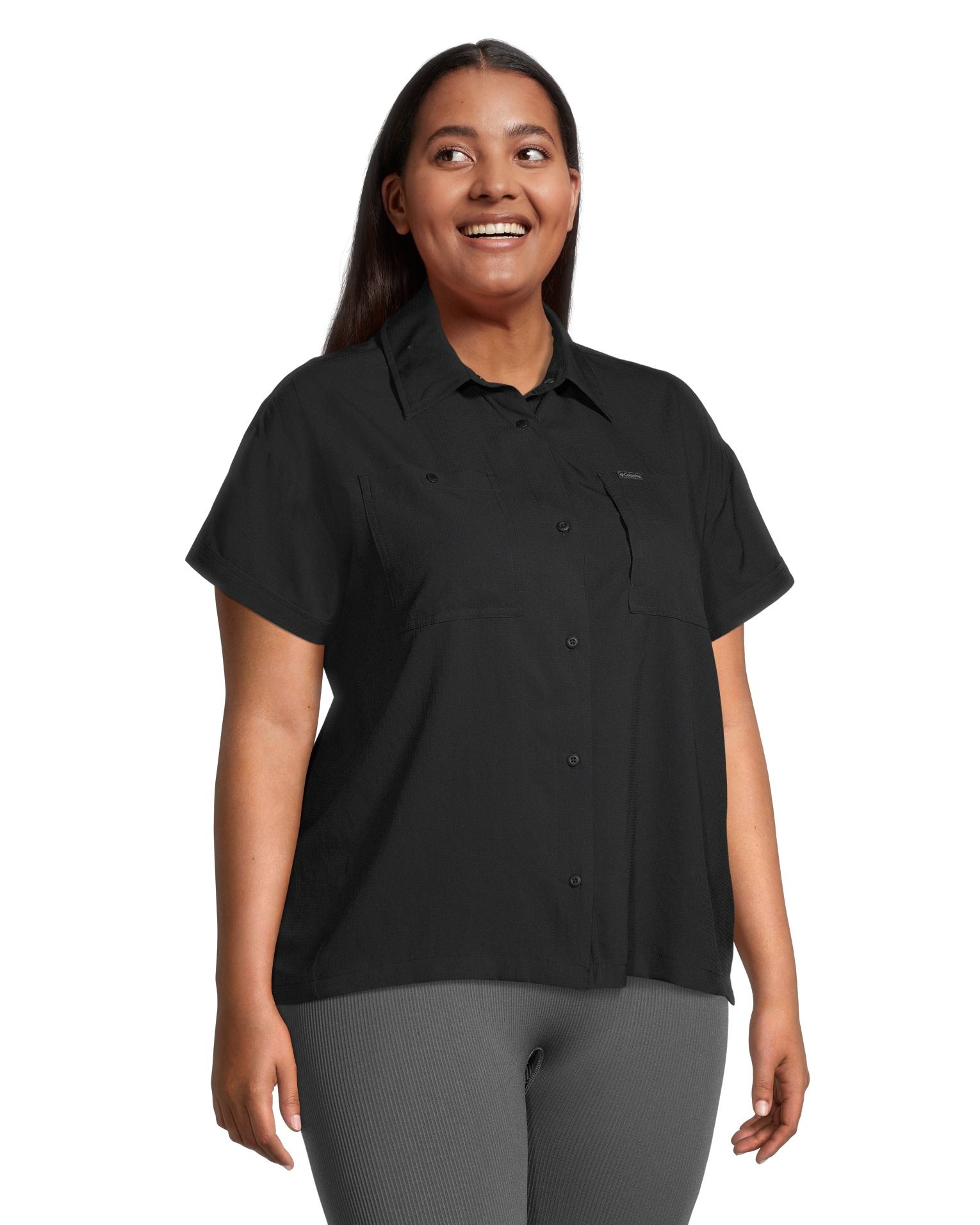 Chemise boutonnée à manches courtes avec protection Omni-Shade pour femmes, Columbia, Silver Ridge