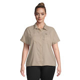 Chemise boutonnée à manches courtes avec protection Omni-Shade pour femmes, Columbia, Silver Ridge Front_Flat