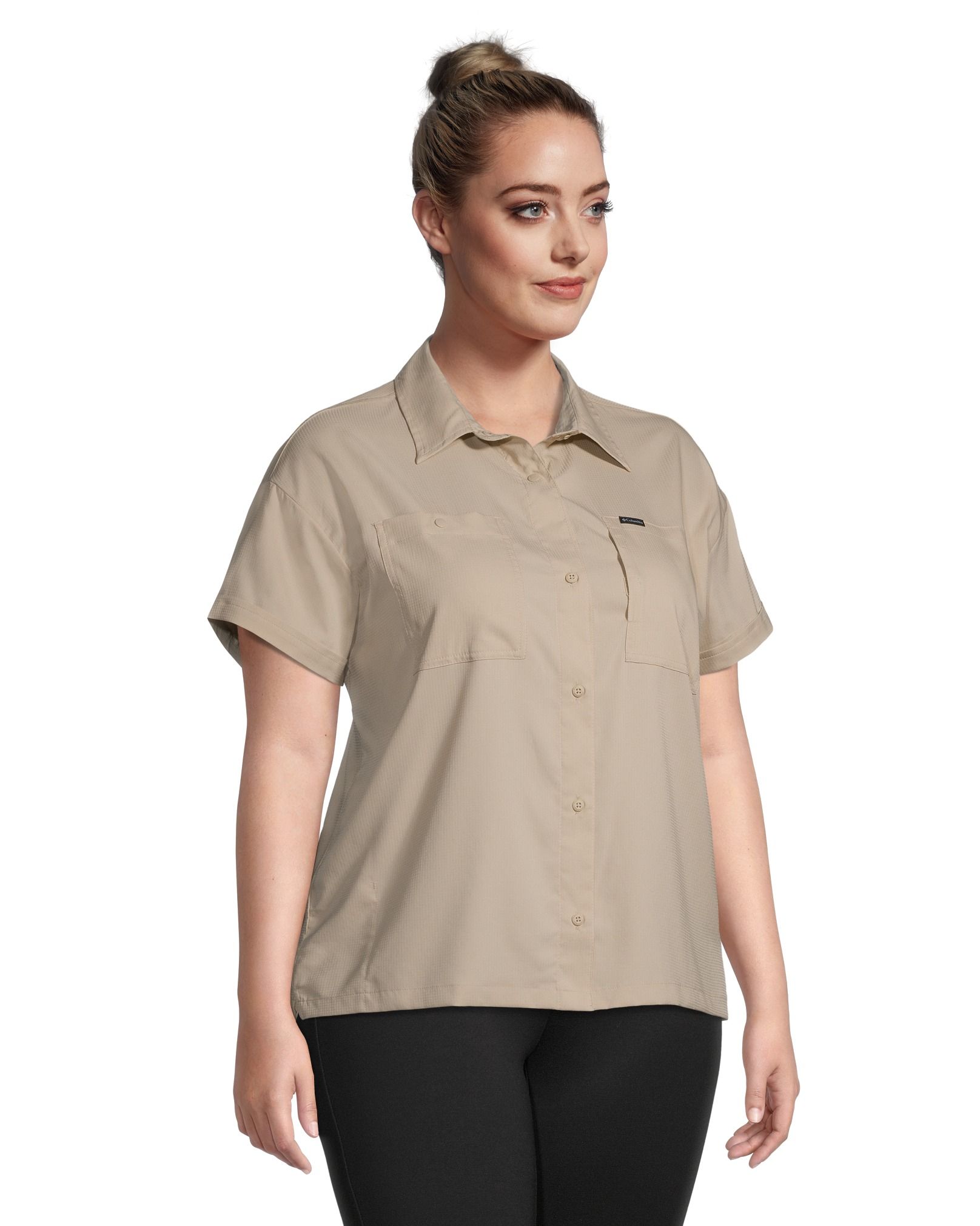 Chemise boutonnée à manches courtes avec protection Omni-Shade pour femmes, Columbia, Silver Ridge